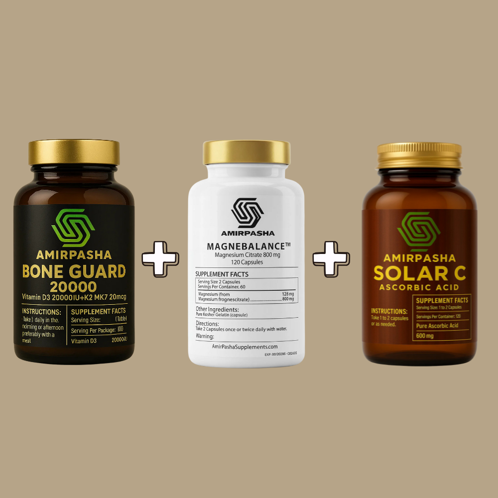 Bone Guard 20000™ (120) + MagneBalance™ (120) + Solar C™ (120) Total Vitality Stack - Image 1